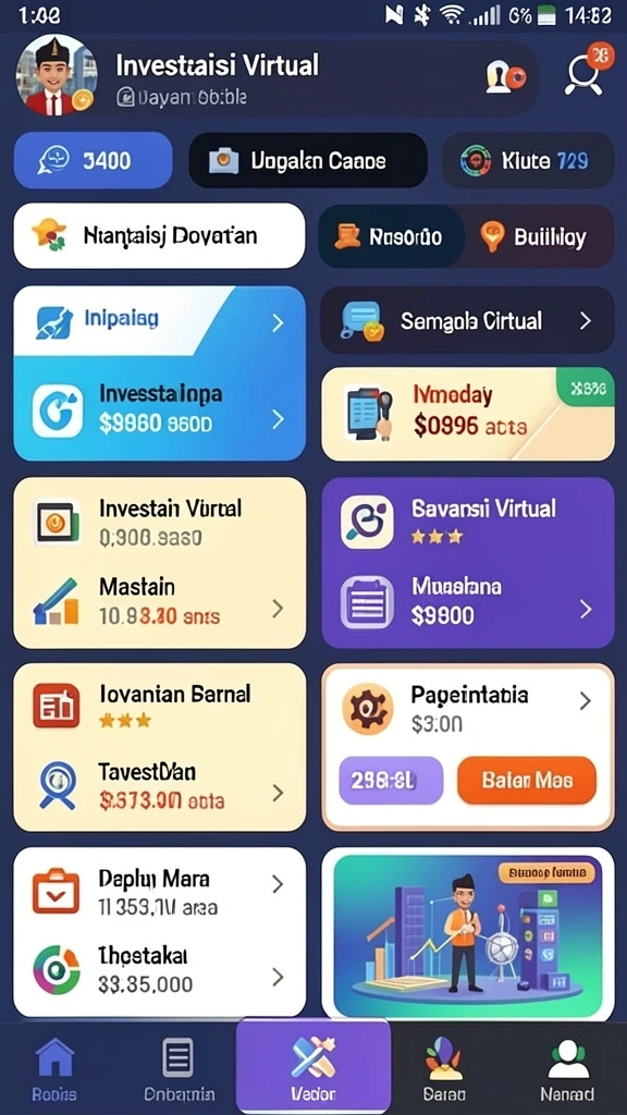 Pemandangan indah dari salah satu level yang menantang.
