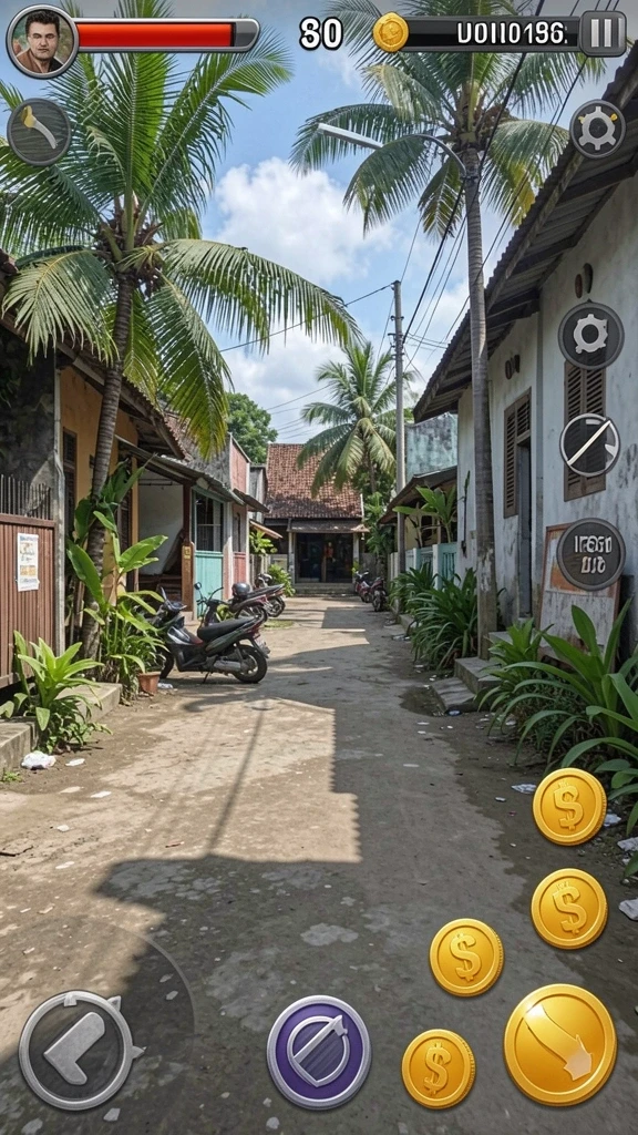Tangkapan layar menampilkan karakter utama dalam aksi.