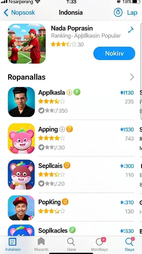 Menampilkan fitur upgrade karakter yang menarik.