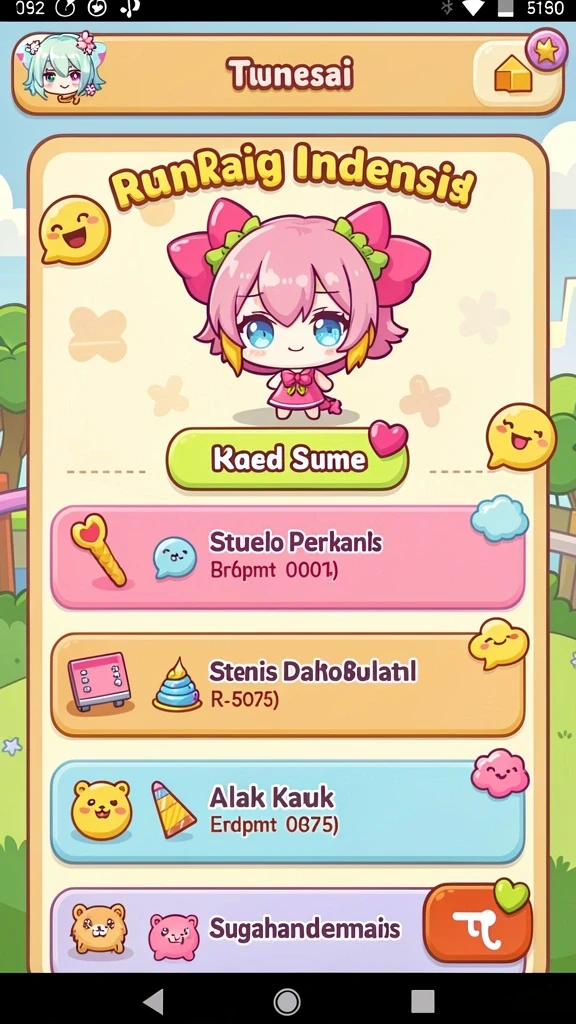 Karakter unik dengan berbagai pilihan kostum.