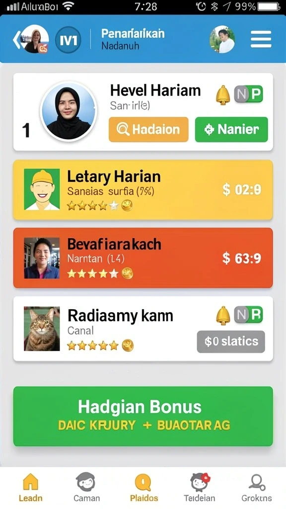 Fitur interaktif yang membuat permainan lebih menarik.