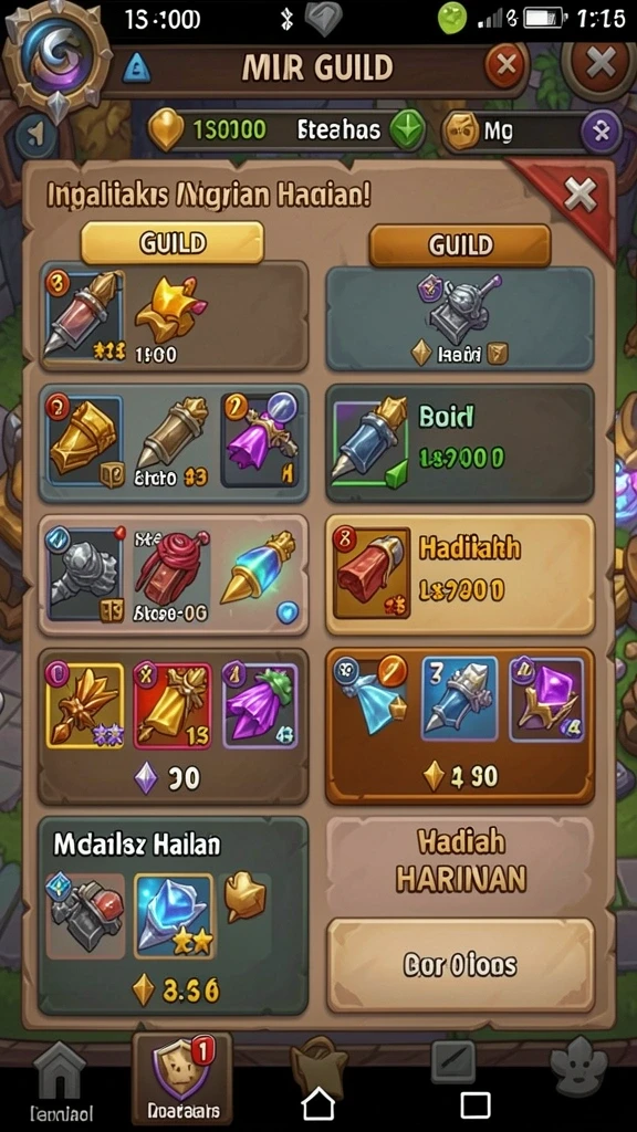 Tampilan level yang menarik dan penuh warna.