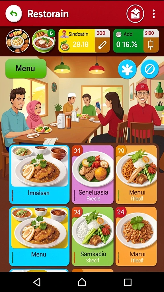 Tangkapan layar level yang menantang dan seru.