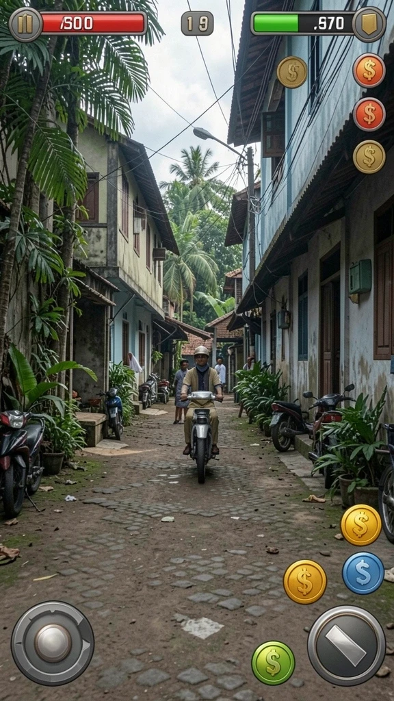 Tampilan utama yang menarik dengan karakter-karakter unik.