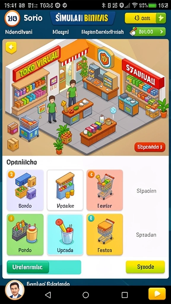 Tangkapan layar menunjukkan antarmuka permainan yang intuitif.