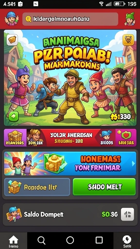 Screenshot memperlihatkan fitur bonus yang menggiurkan.