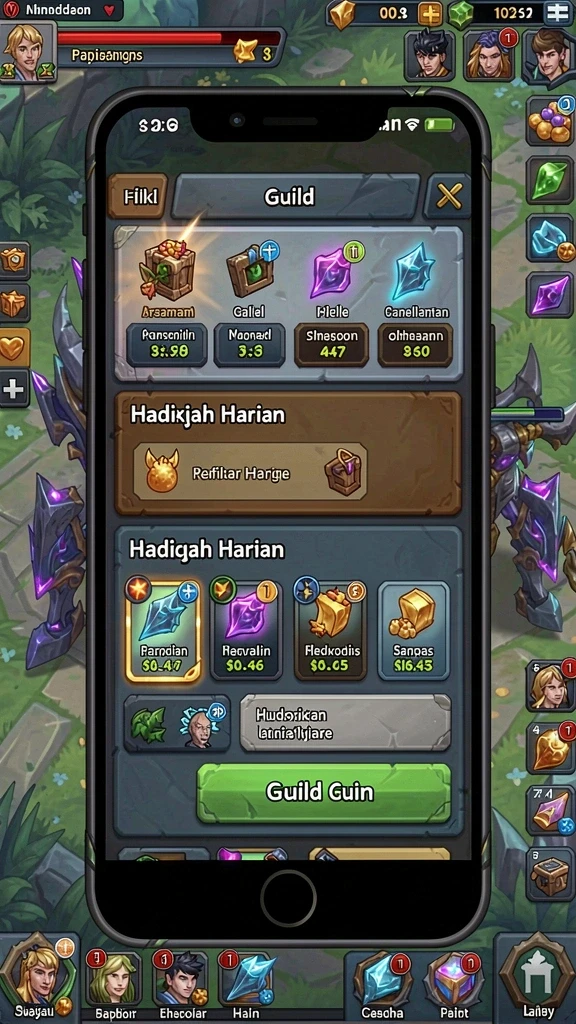 Hadiah dan tantangan yang bervariasi di setiap level.