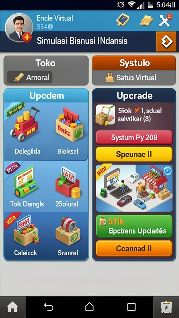 Screenshot menampilkan antarmuka permainan yang menarik.