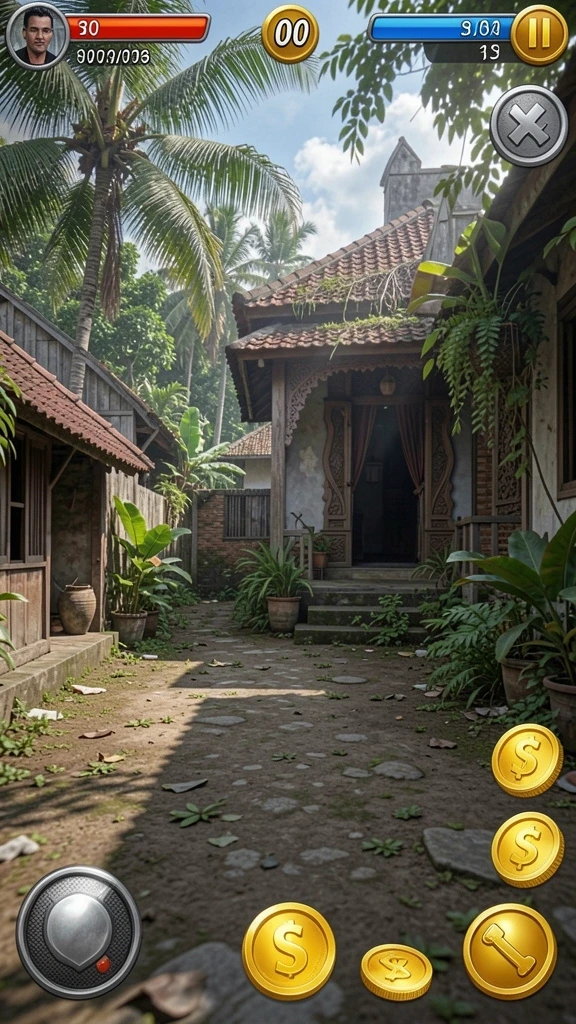 Tampilan utama dengan karakter favorit siap berpetualang.