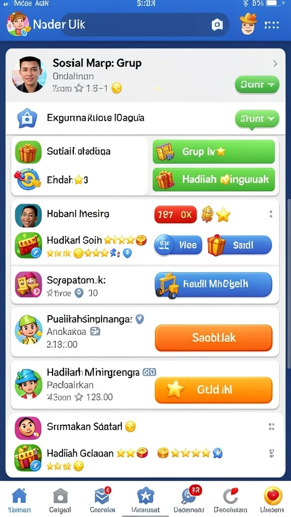 Menampilkan roda keberuntungan dengan berbagai pilihan hadiah.