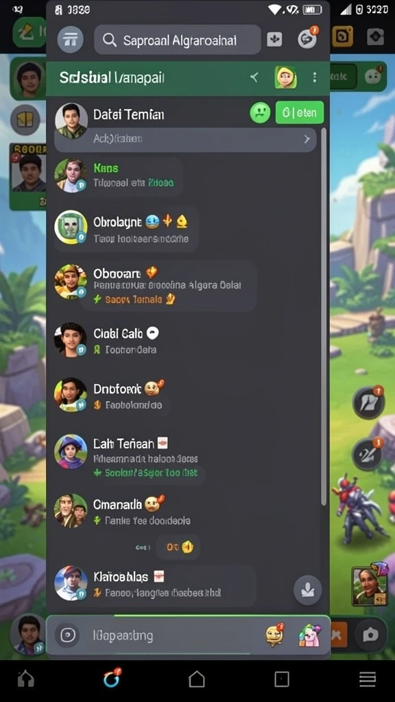 Screenshot fitur karakter baru dalam QQDEWA.