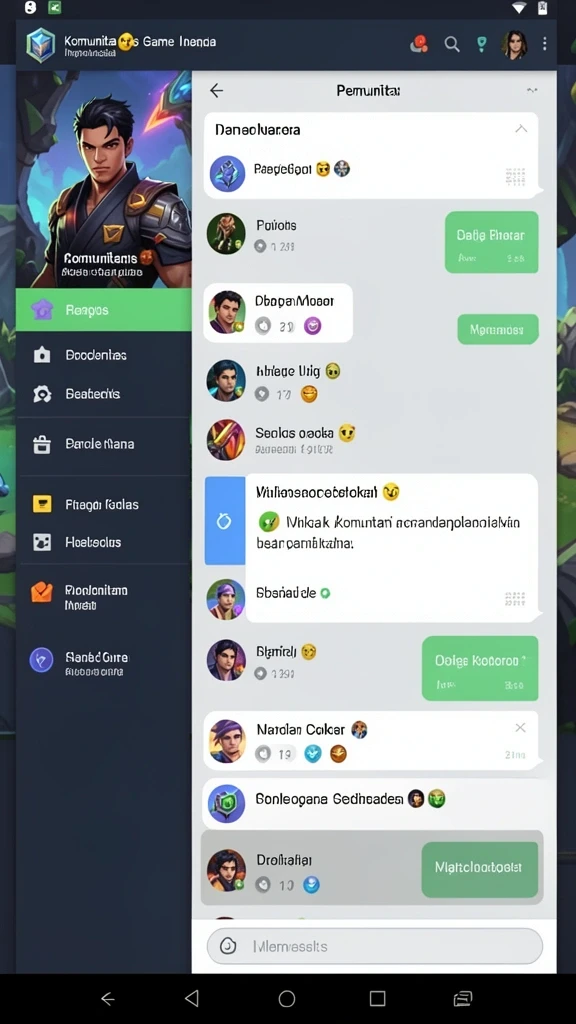 Fitur sosial yang memungkinkan interaksi antar pemain.