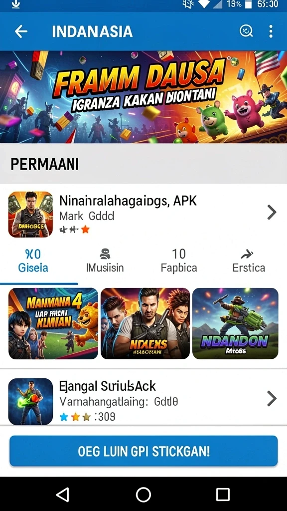Menu pembaruan yang mudah diakses.