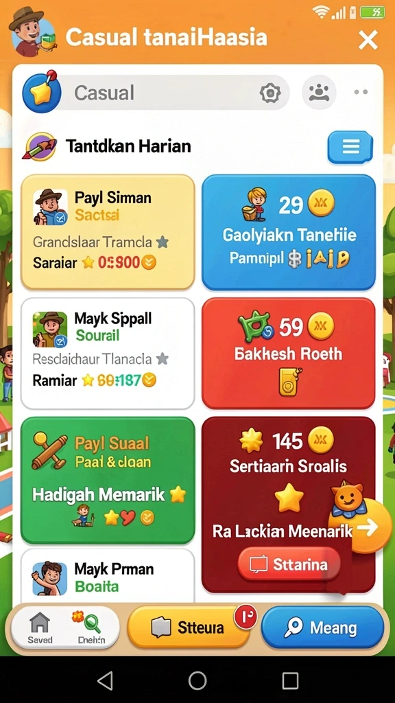 Ruang obrolan komunitas untuk berinteraksi dengan pemain lain.
